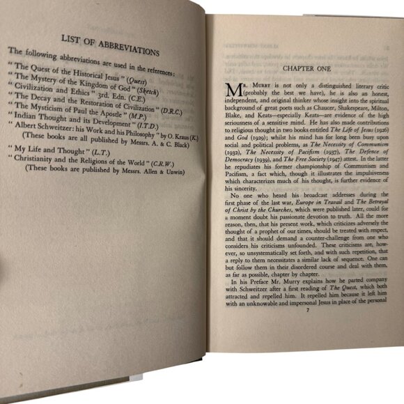 Albert Schweitzer A Vindication George Seaver HC 1950 First Edition James Clark - Picture 9 of 16